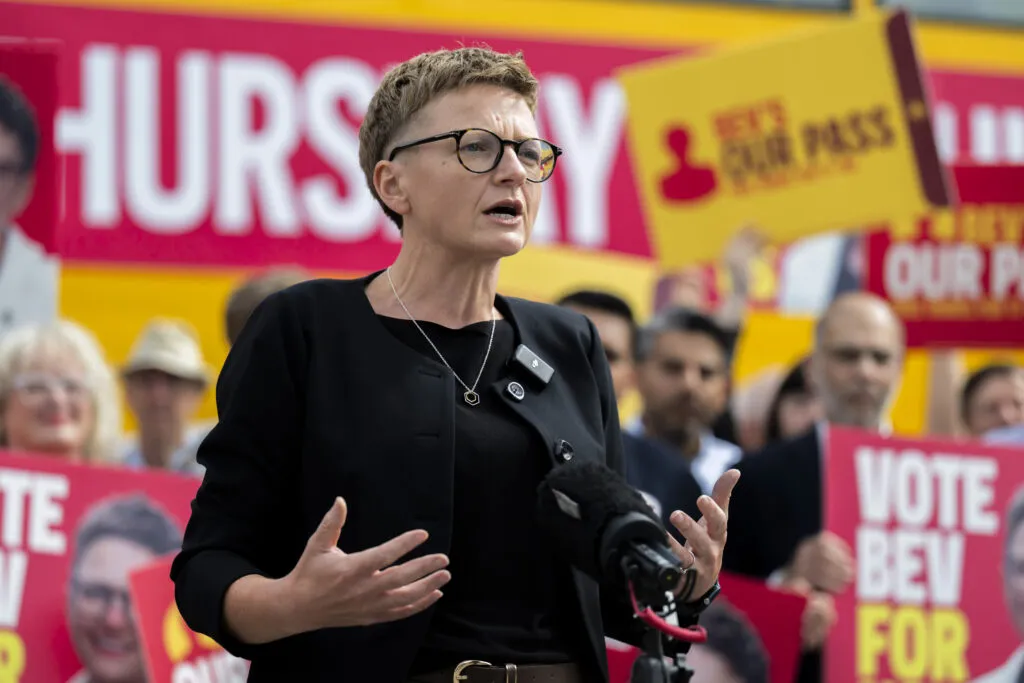 Bev Craig campaigning — pictured in Stockport on July 03, 2026