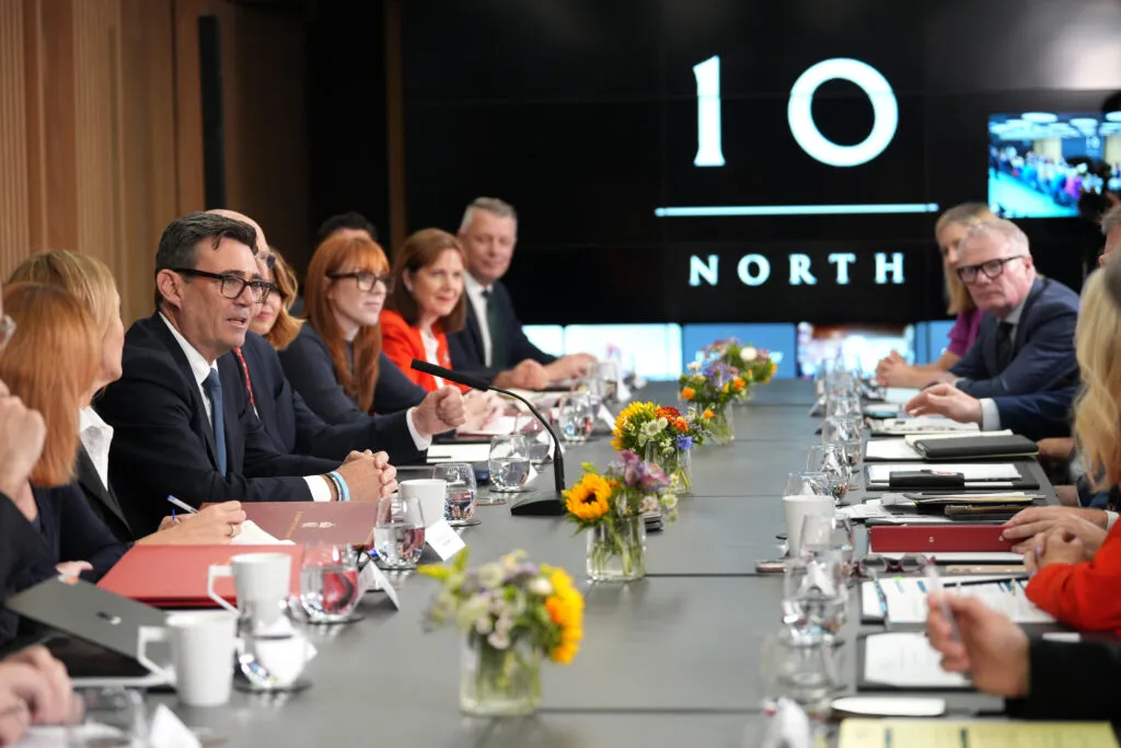 Burnham at No. 10 North in Manchester